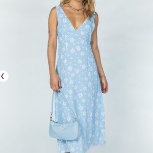 Blue Daisy V-neck maxi dress- Princ…